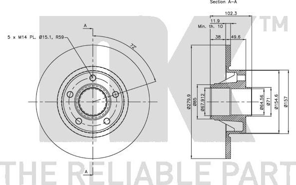 NK 203647 - Disque de frein cwaw.fr