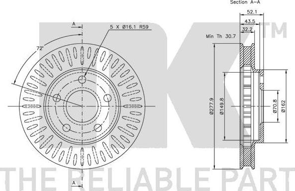 NK 203634 - Disque de frein cwaw.fr