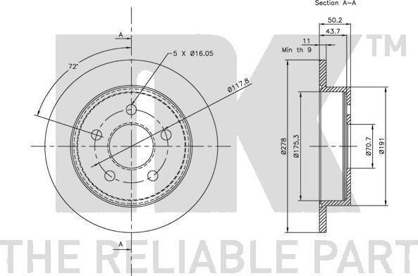 NK 313636 - Disque de frein cwaw.fr