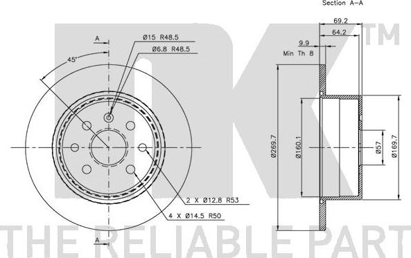 NK 313623 - Disque de frein cwaw.fr