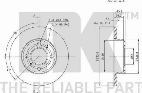 NK 313018 - Disque de frein cwaw.fr