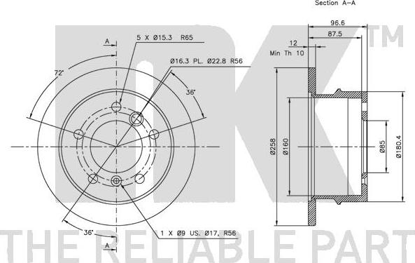 NK 203395 - Disque de frein cwaw.fr