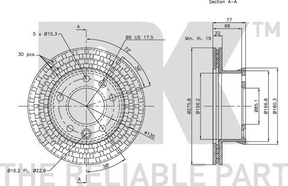 NK 203397 - Disque de frein cwaw.fr