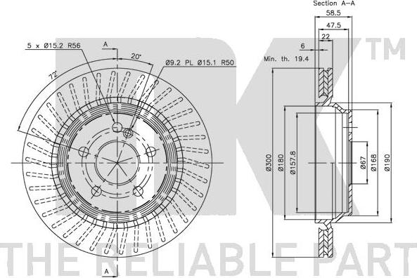 NK 203352 - Disque de frein cwaw.fr