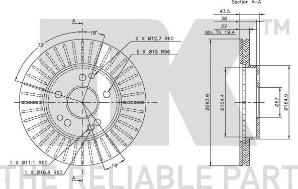 NK 313308 - Disque de frein cwaw.fr