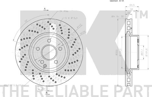 NK 2033102 - Disque de frein cwaw.fr