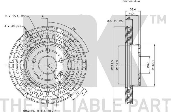 NK 203375 - Disque de frein cwaw.fr