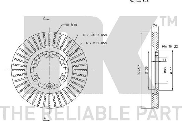 NK 203256 - Disque de frein cwaw.fr