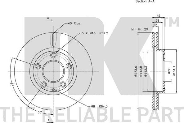 NK 203258 - Disque de frein cwaw.fr