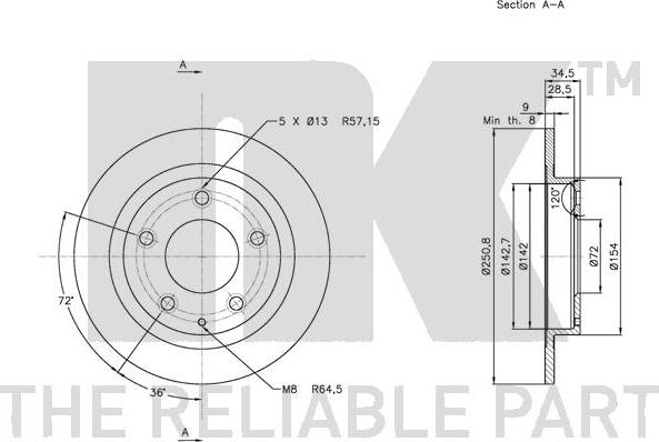 NK 203257 - Disque de frein cwaw.fr