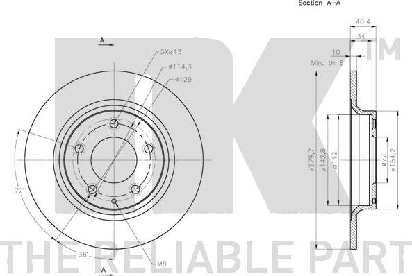 NK 203269 - Disque de frein cwaw.fr