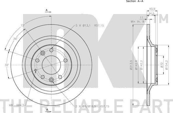 NK 203265 - Disque de frein cwaw.fr