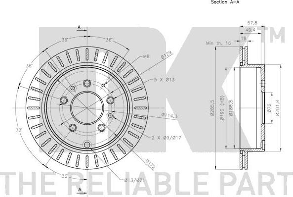 NK 203277 - Disque de frein cwaw.fr