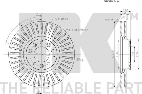 NK 313742 - Disque de frein cwaw.fr