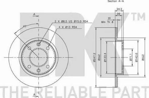 NK 313716 - Disque de frein cwaw.fr