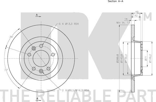 NK 203736 - Disque de frein cwaw.fr