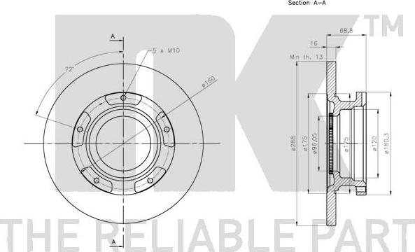 NK 202590 - Disque de frein cwaw.fr