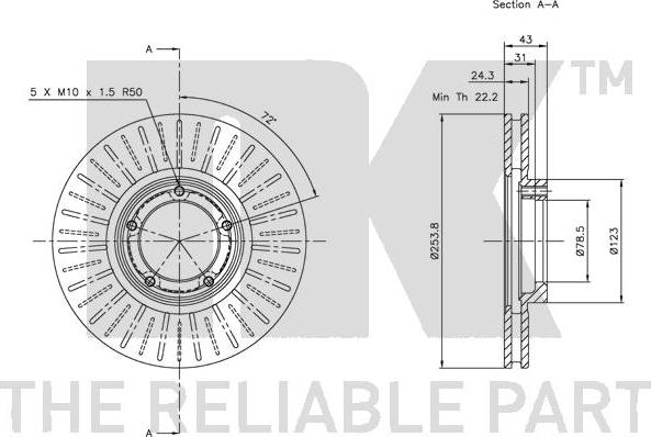 NK 202547 - Disque de frein cwaw.fr