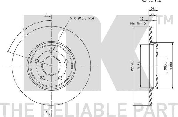 NK 202551 - Disque de frein cwaw.fr