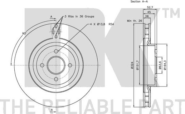 NK 202566 - Disque de frein cwaw.fr