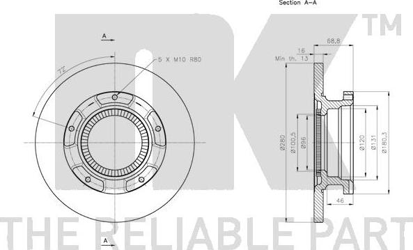 NK 312579 - Disque de frein cwaw.fr