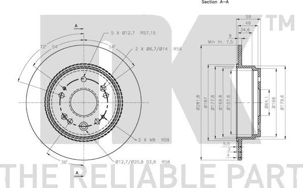 NK 202644 - Disque de frein cwaw.fr