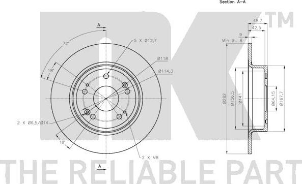 NK 312650 - Disque de frein cwaw.fr