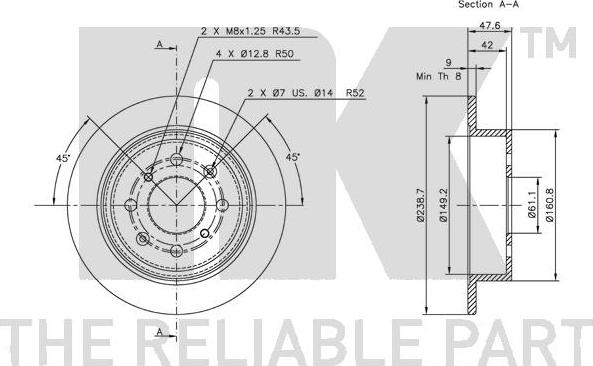 NK 202621 - Disque de frein cwaw.fr