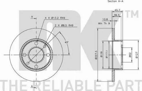 NK 312302 - Disque de frein cwaw.fr