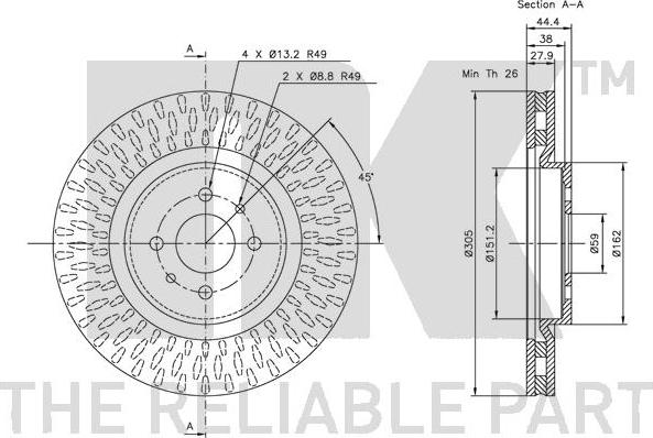 NK 202332 - Disque de frein cwaw.fr