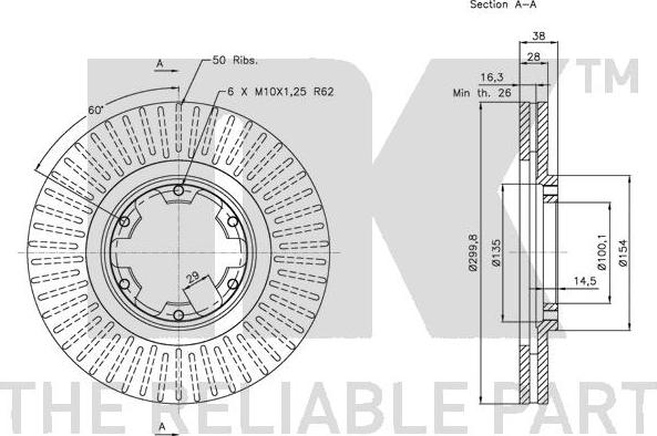 NK 202262 - Disque de frein cwaw.fr