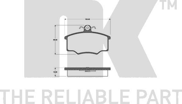 NK 229945 - Kit de plaquettes de frein, frein à disque cwaw.fr