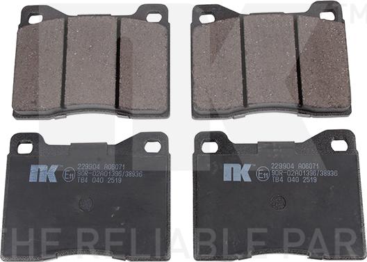 NK 229904 - Kit de plaquettes de frein, frein à disque cwaw.fr