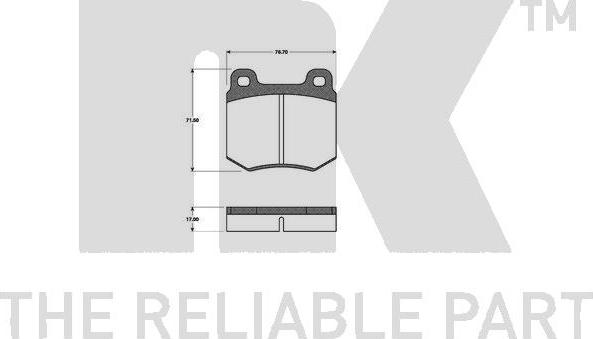 NK 229912 - Kit de plaquettes de frein, frein à disque cwaw.fr