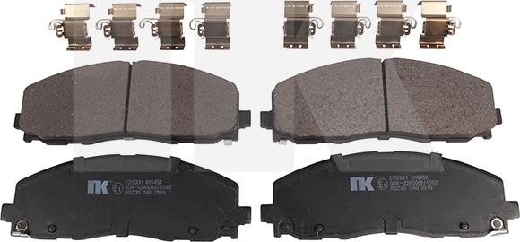 NK 229331 - Kit de plaquettes de frein, frein à disque cwaw.fr