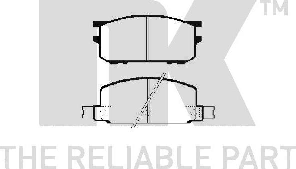 NK 224401 - Kit de plaquettes de frein, frein à disque cwaw.fr