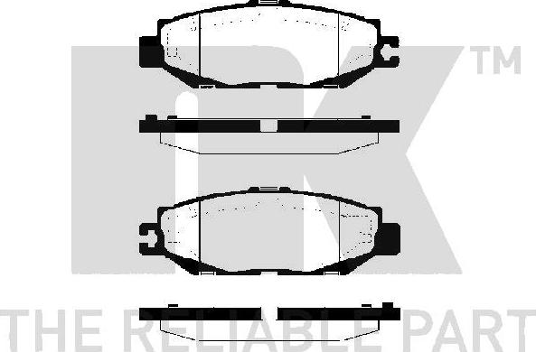 NK 224544 - Kit de plaquettes de frein, frein à disque cwaw.fr