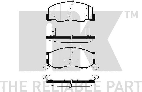 NK 224545 - Kit de plaquettes de frein, frein à disque cwaw.fr