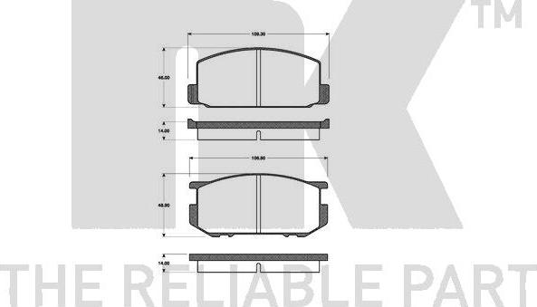 NK 224506 - Kit de plaquettes de frein, frein à disque cwaw.fr