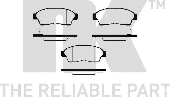 NK 224536 - Kit de plaquettes de frein, frein à disque cwaw.fr