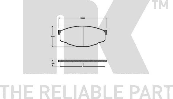 NK 224525 - Kit de plaquettes de frein, frein à disque cwaw.fr