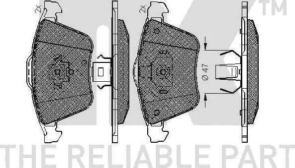 NK 224829 - Kit de plaquettes de frein, frein à disque cwaw.fr