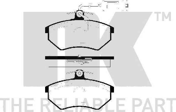 NK 224 741 - Kit de plaquettes de frein, frein à disque cwaw.fr