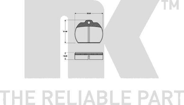 NK 224702 - Kit de plaquettes de frein, frein à disque cwaw.fr