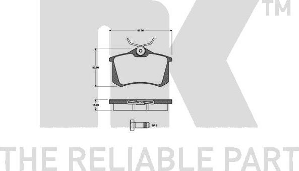 NK 224719 - Kit de plaquettes de frein, frein à disque cwaw.fr