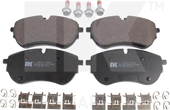 NK 2247152 - Kit de plaquettes de frein, frein à disque cwaw.fr