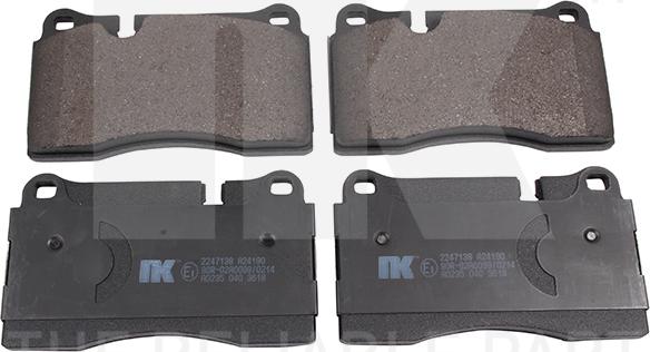 NK 2247138 - Kit de plaquettes de frein, frein à disque cwaw.fr