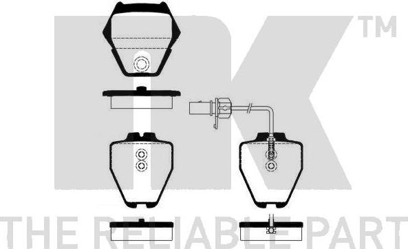 NK 224784 - Kit de plaquettes de frein, frein à disque cwaw.fr