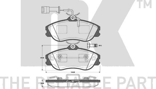 NK 224726 - Kit de plaquettes de frein, frein à disque cwaw.fr