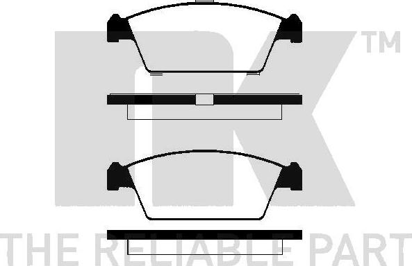 NK 225001 - Kit de plaquettes de frein, frein à disque cwaw.fr